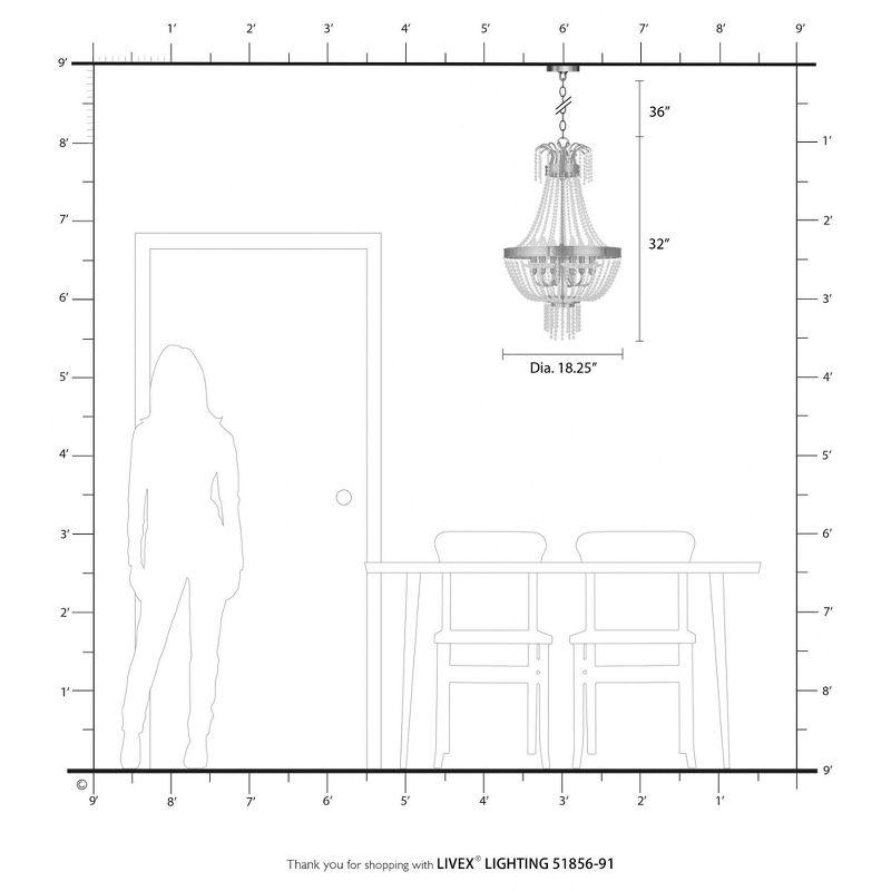 Livex Lighting Valentina 6 - Light Chandelier in  Brushed Nickel