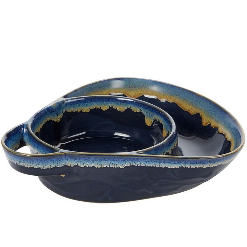 The Lakeside Collection Sets of 2 Stoneware Soup & Side Bowls - Set of 2 Soup & Side Bowls Navy