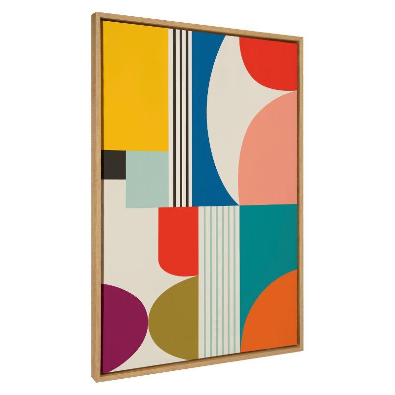 Sylvie Mid-Century Modern Pattern Framed Canvas - Kate & Laurel All Things Decor