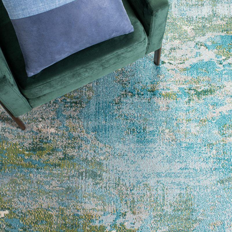Madison MAD440 Power Loomed Area Rug - Light Blue/Green - 8'x8' - Safavieh.