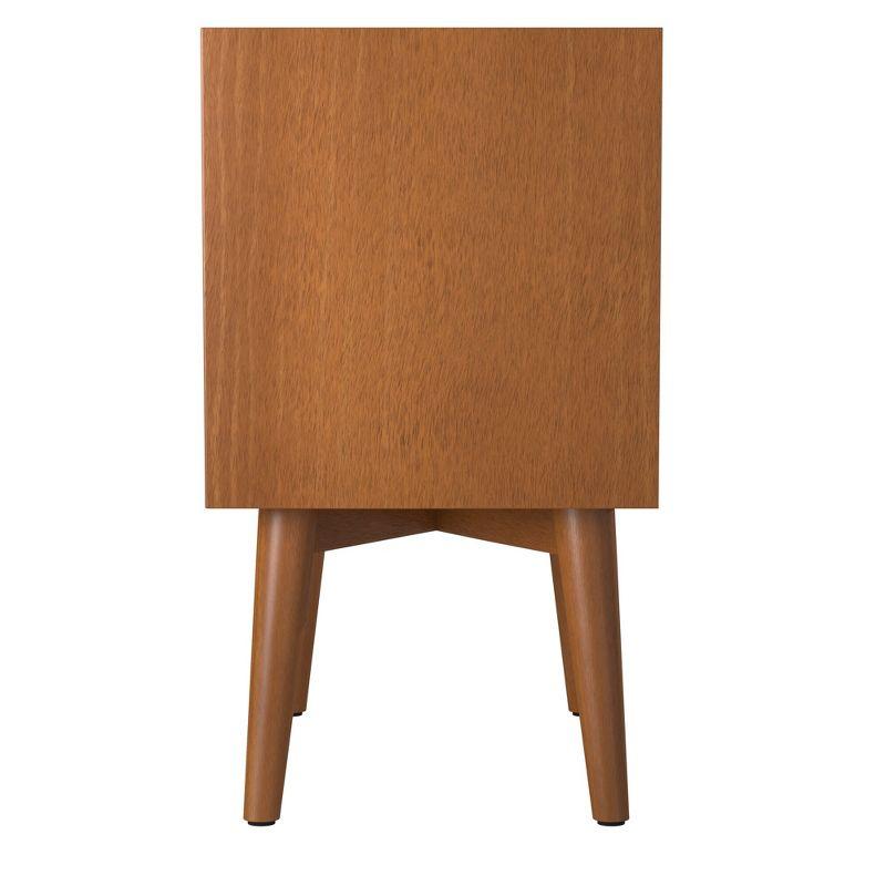 Alpine Furniture Flynn Nightstand, 18" W x 15" D x 26" H, Acorn