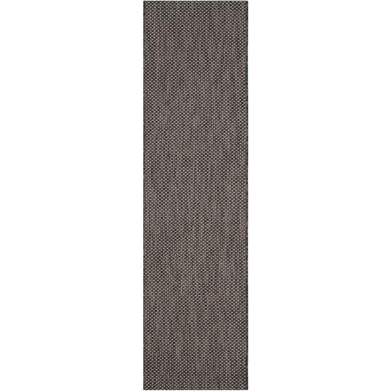 Safavieh Courtyard Collection 2'3" X 6'7" Black/Beige Indoor/Outdoor Runner