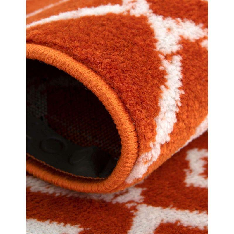 Unique Loom 5' 1 x 8' 0 Rectangle Moroccan Trellis Orange Area Rug