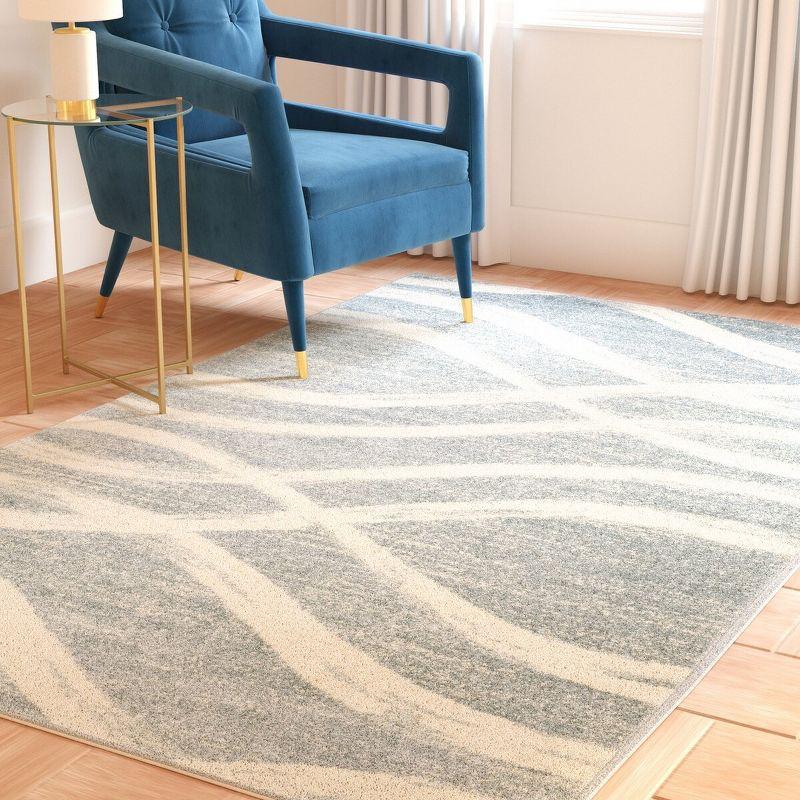 Adirondack ADR125 Machine Made Indoor Runner - Cream/Slate - 2'-6"x6' - Safavieh