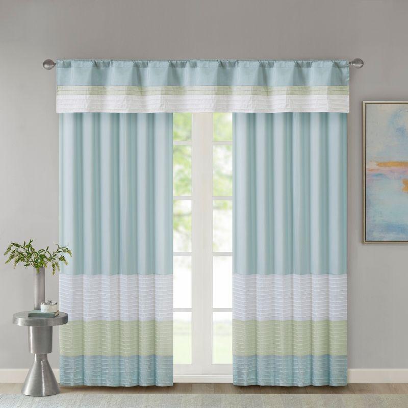 Madison Park Amherst Polyoni Pintuck Single Window Valance