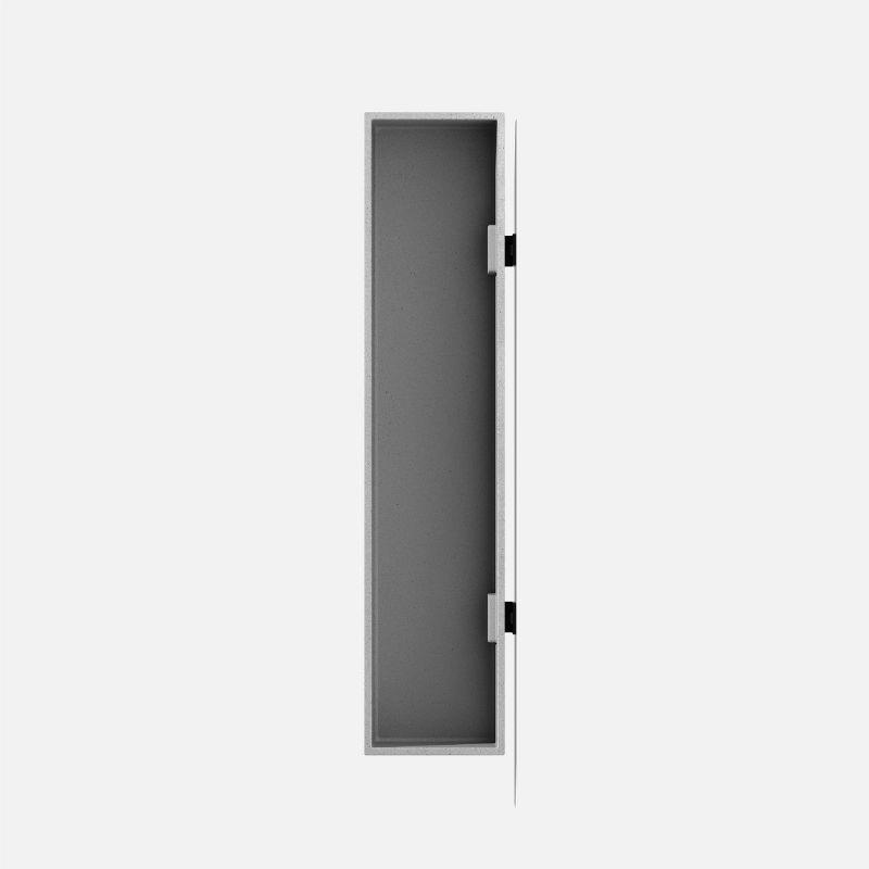 Veadek Geo Series Short Hanging 16" Planter - Gray