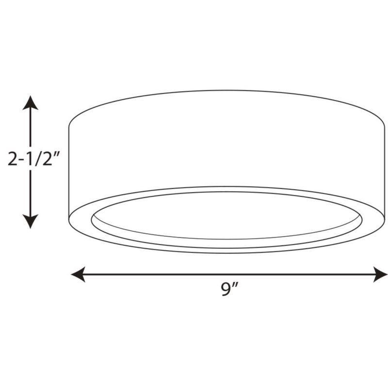 Brushed Nickel 9" LED Flush Mount Ceiling Light with Acrylic Shade