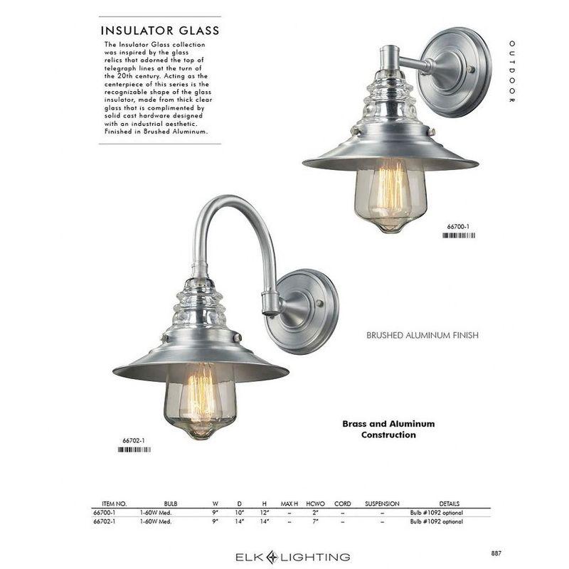 Elk Home Picton Gardens 1 - Light Swing Arm Lamp in  Weathered Zinc