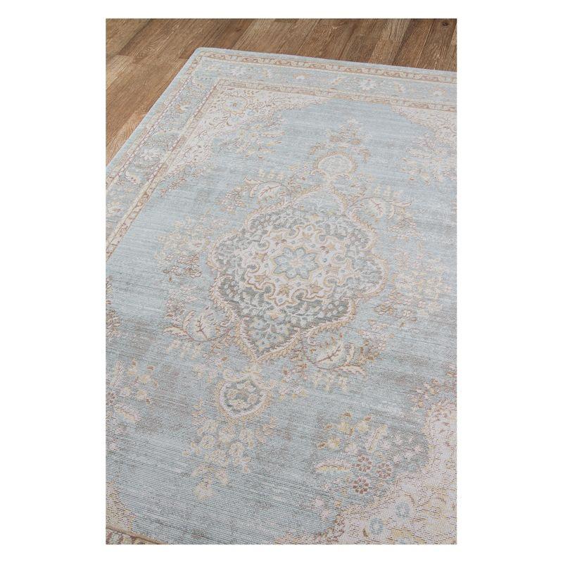 Isabella Charli Braided Blue Synthetic Rectangular Rug - 2' x 3'