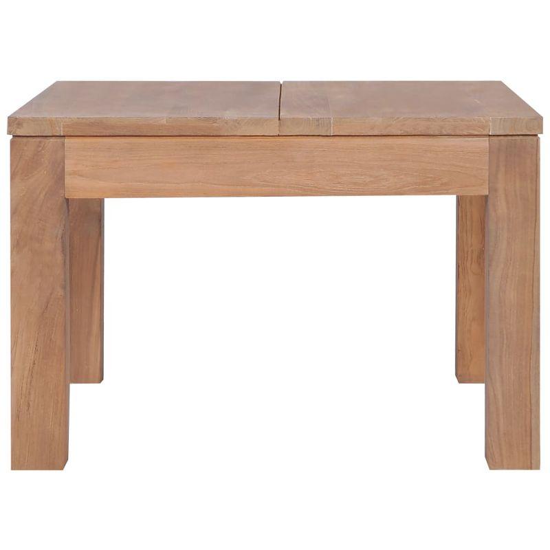 vidaXL Coffee Table Natural Teak Solid Teak Wood 23.6x23.6 in Durable