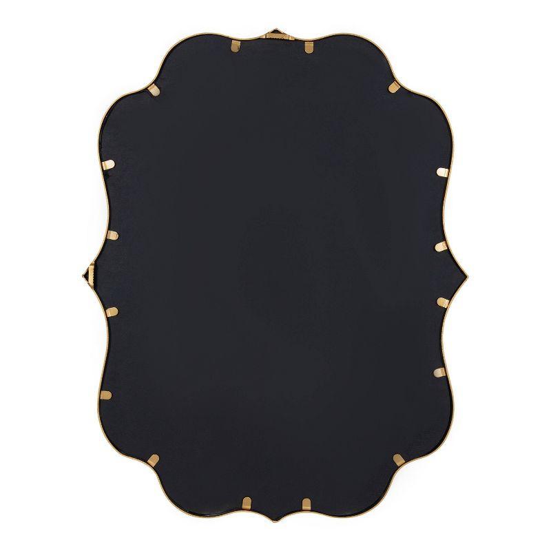 24" x 30" Higby Framed Wall Mirror Gold - Kate & Laurel All Things Decor: Scalloped, Decorative, Modern Style