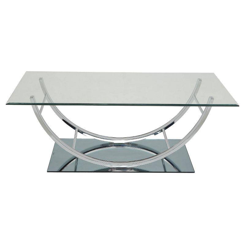 Danville Coffee Table with Glass Top Chrome - Coaster