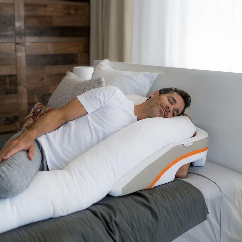 MedCline Reflux Relief System - Bed Wedge Pillow for Acid Reflux Relief, Full Body Pillow with Arm Hole - Large - 6' & Above