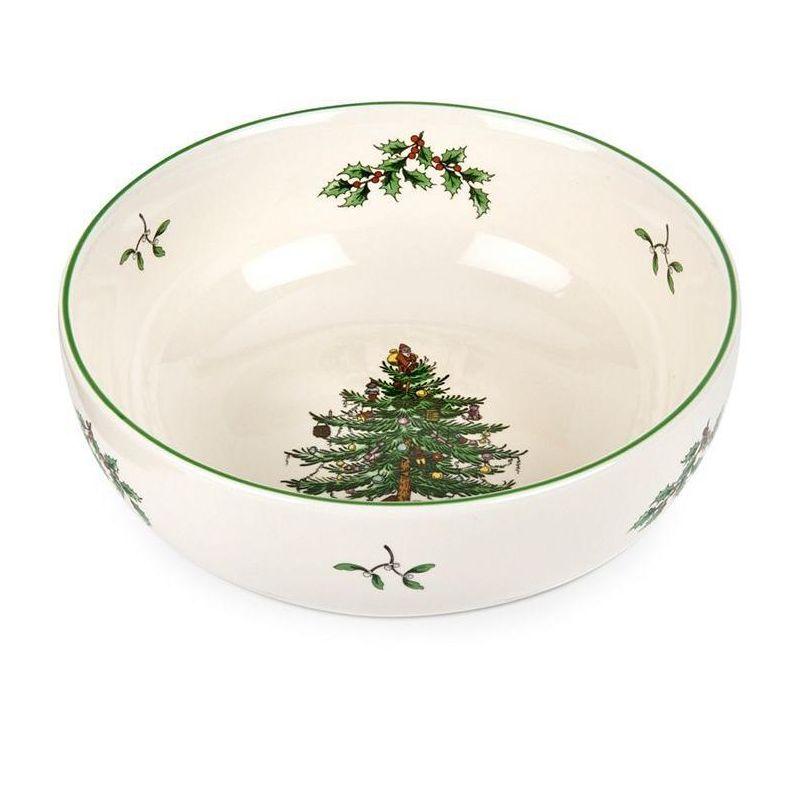 7-Inch Clear Glaze Ceramic Holiday Serving Bowl