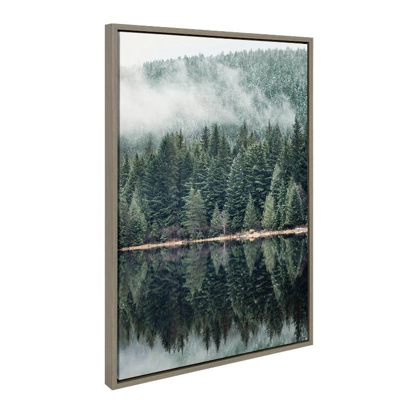 (Set of 3) Sylvie Evergreen Reflections in Fog Canvas Art Set by F2 Images - Kate & Laurel All Things Decor