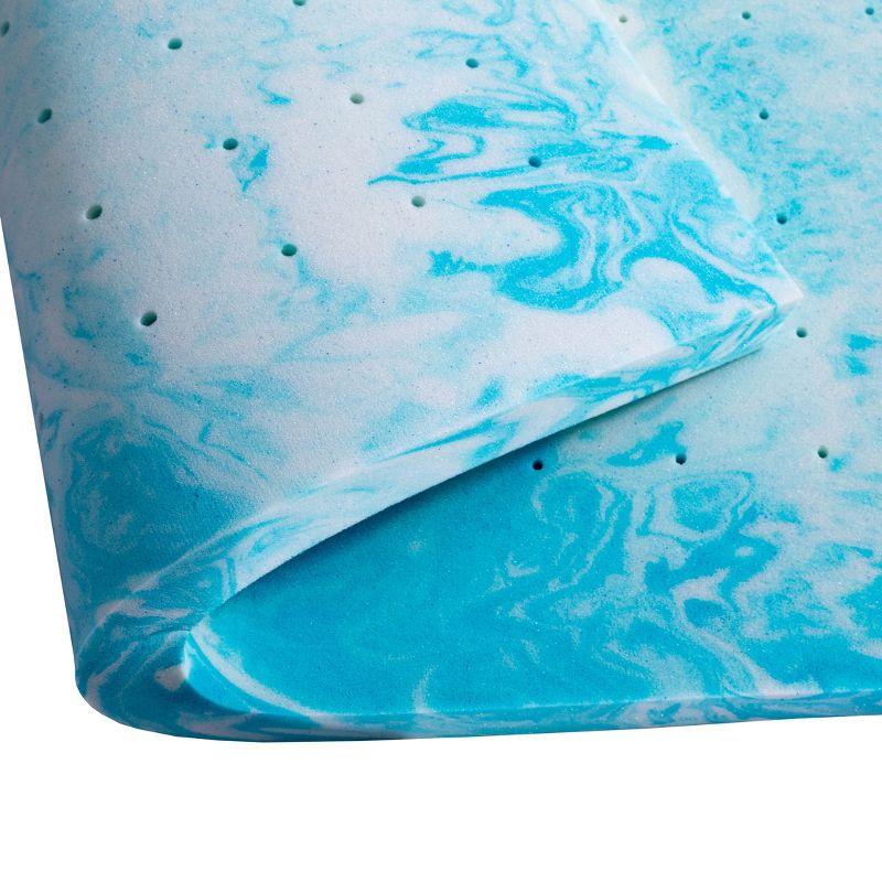 Bestier 4" Ventilated Liquid Gel Memory Foam Cooling Mattress Topper—Queen