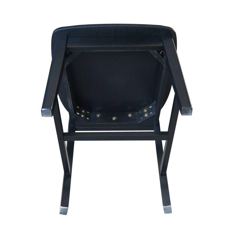 Set of 2 Mission Side Chair Black - International Concepts: Solid Wood, Slat Back, Armless