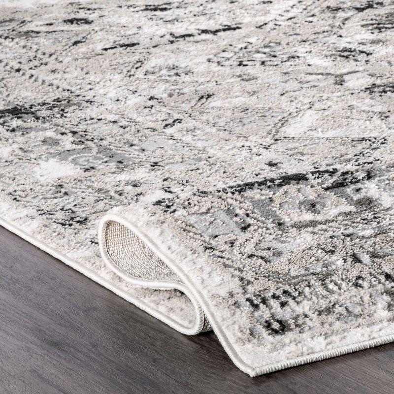 Nuloom Madisson Medallion 2x8 Runner Indoor Area Rug for Living Room Bedroom Dining Room Entryway Hallway Kitchen, Grey/Ivory