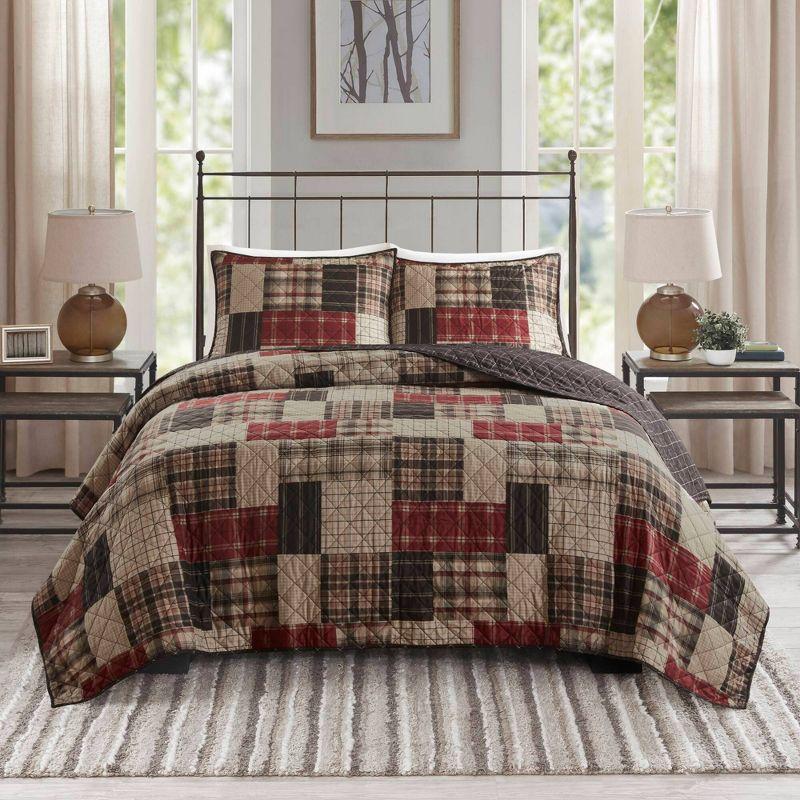 Timber 3 Piece Reversible Printed Quilt Set