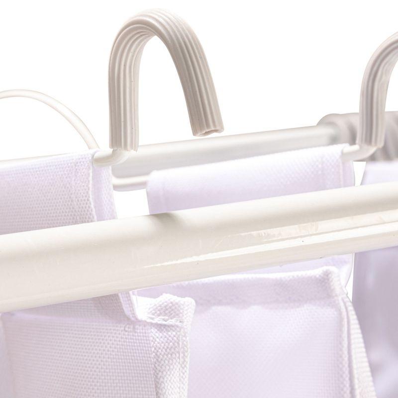 Rolling Laundry Sorter, 4 Bag Laundry Sorter Cart with Washable and Removable Bags, White