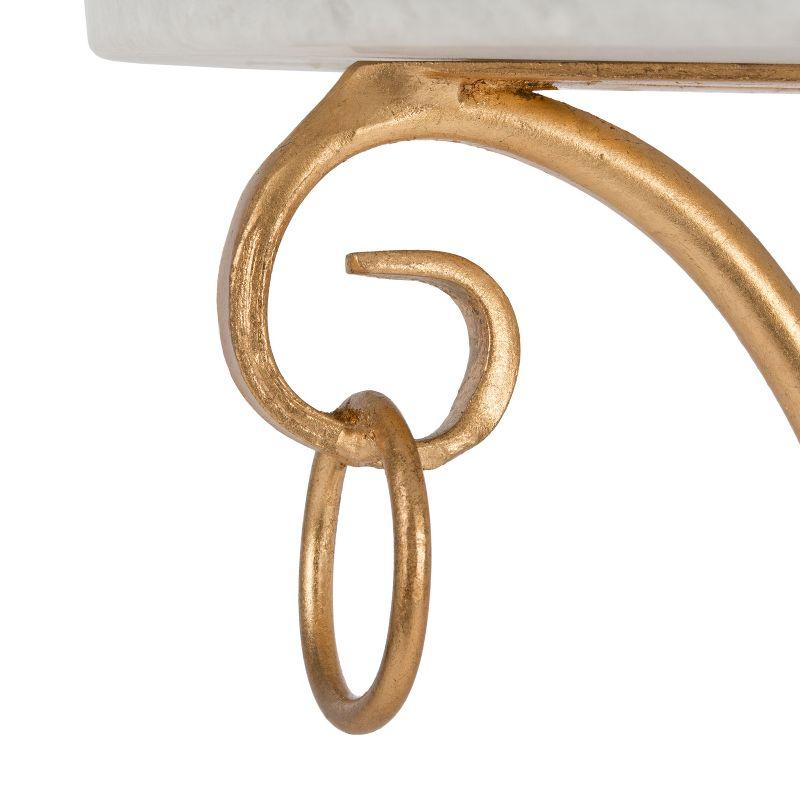 Tamara Accent Table - FOX2500A - Gold/White - Safavieh Couture