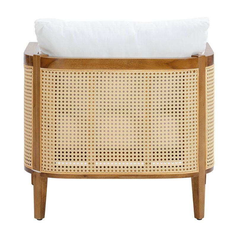 Nathan James Bohemian Cushioned Patio Chair, Outdoor Lounge Chair With Solid Wood Frame