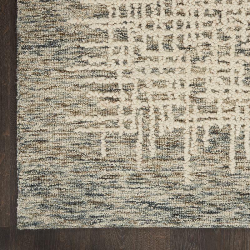Nourison Vail Rustic Texture Indoor Area Rug Ivory/Multi 7'9" x 9'9"
