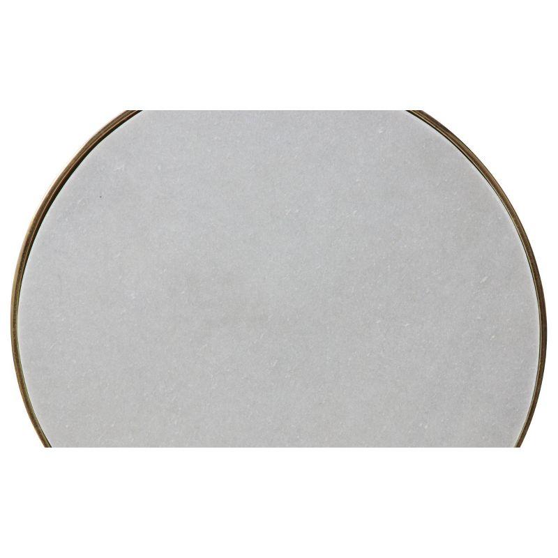 Traditional Marble Accent Table Gray - Olivia & May: Gold Finish, Indoor Use, Easy Assembly