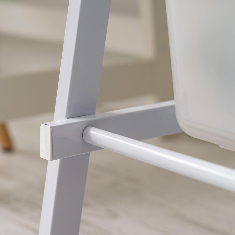 IRIS USA Clothes Rack for Hanging Clothes with Shelf, Freestanding Clothing Rack, White