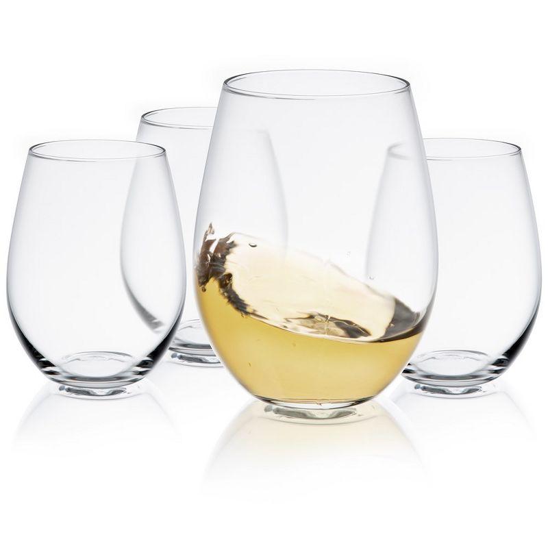 JoyJolt JoyJolt Spirits Stemless Wine Glass, 19oz. (Set of 4)