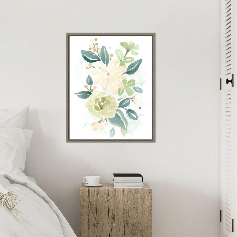 Amanti Art Spring Greens II by June Erica Vess Canvas Wall Art Print Framed 23 x 28-in.