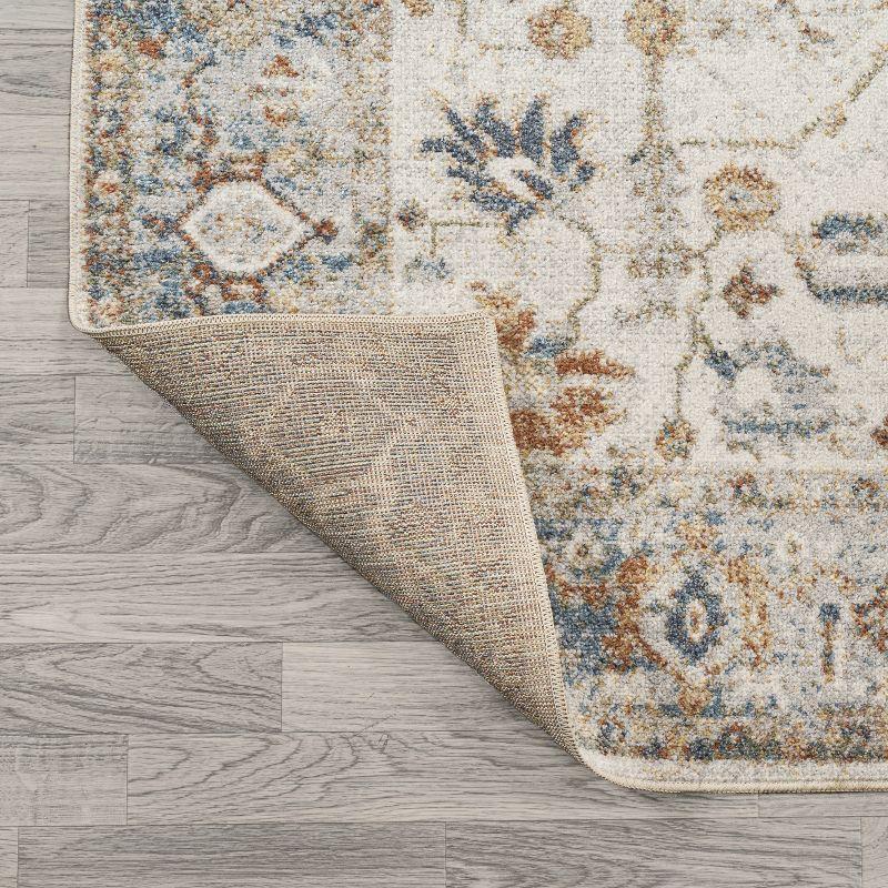 JONATHAN Y Hiero Persian Border Low-Pile Machine-Washable Indoor Area Rug