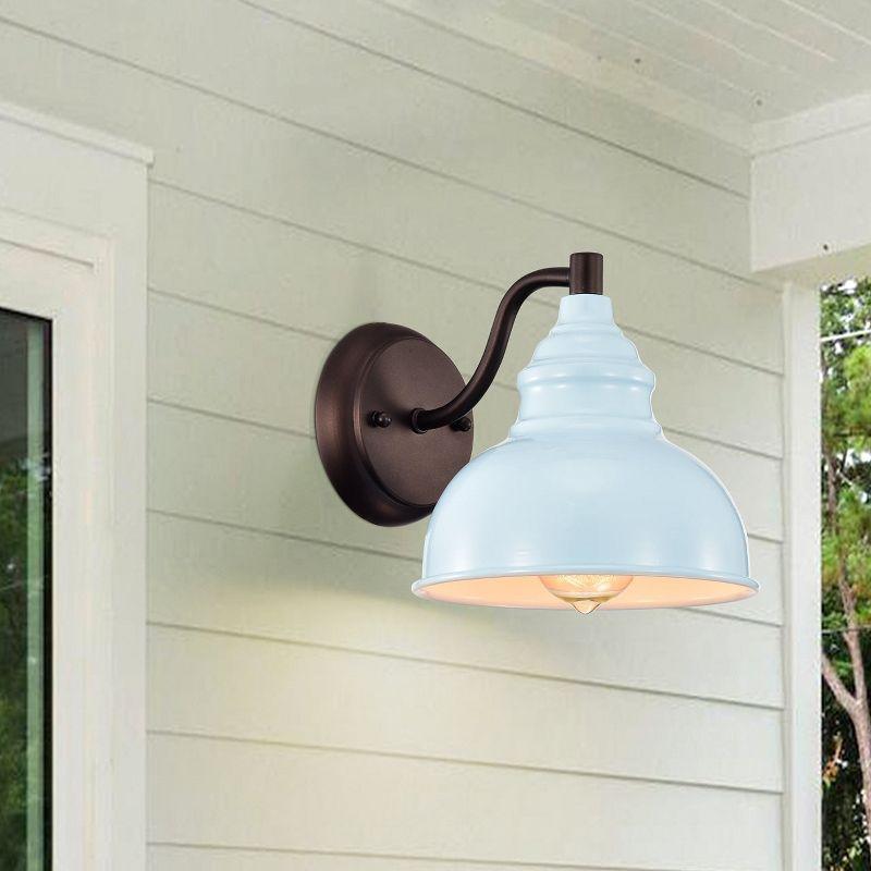 Chloe Lighting Ironclad Industrial 1 Light Oil Rubbed Bronze Indoor Wall Sconce 8"Wide