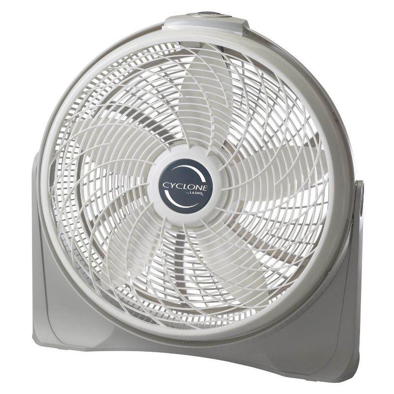 Lasko Lasko 20 Inch Cyclone Portable Full-Tilt Floor Or Wall Mount Pivoting Fan, White