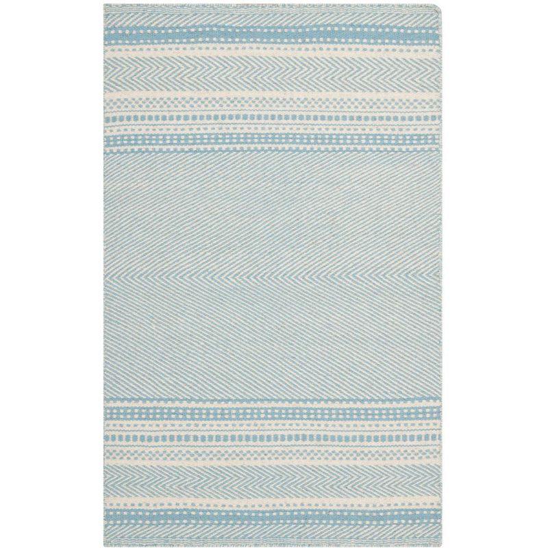 Grice Kilim Hand Woven Flat Weave Wool Striped Rug