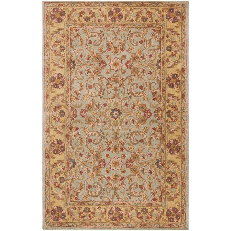 Heritage HG924 Hand Tufted Area Rug - Grey/Gold - 5'x8' - Safavieh.