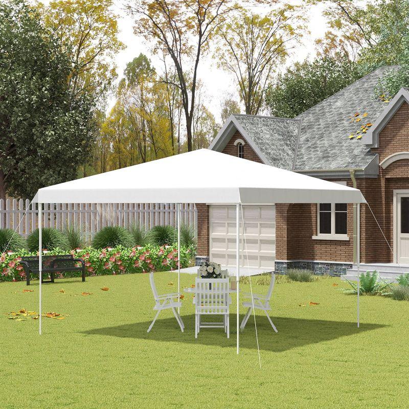 SHANRUGUOJI Outsunny 13' X 13' Pop Up Canopy Tent, Instant Sun Shelter, Tents For Parties, Height Adjustable, With Wheeled Carry Bag For Outdoor, Garden, Patio, Parties