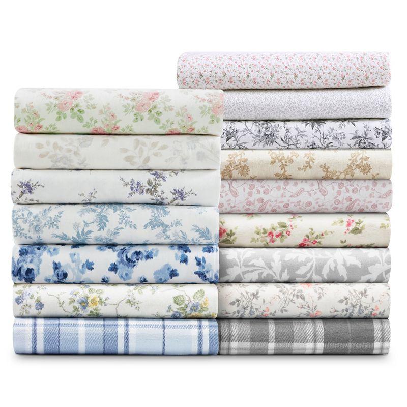 Laura Ashley Brushed Cotton Cozy Flannel Sheet Collection