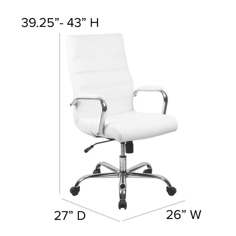 Flash Furniture High Back Executive Swivel Office Chair with Metal Frame and Arms