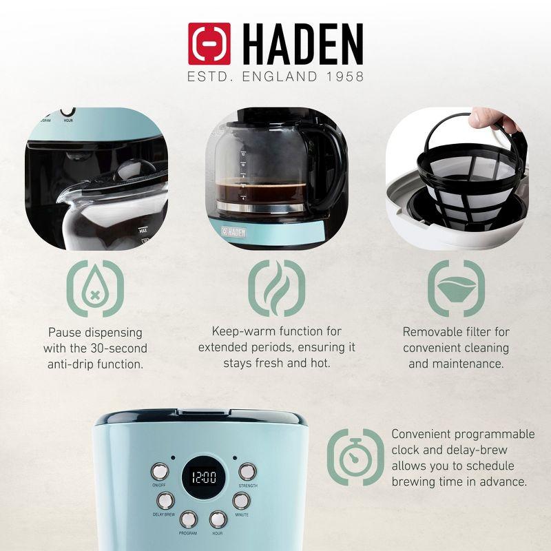 Haden Coffee Machine, 12 Cup Programmable Drip Coffee Maker