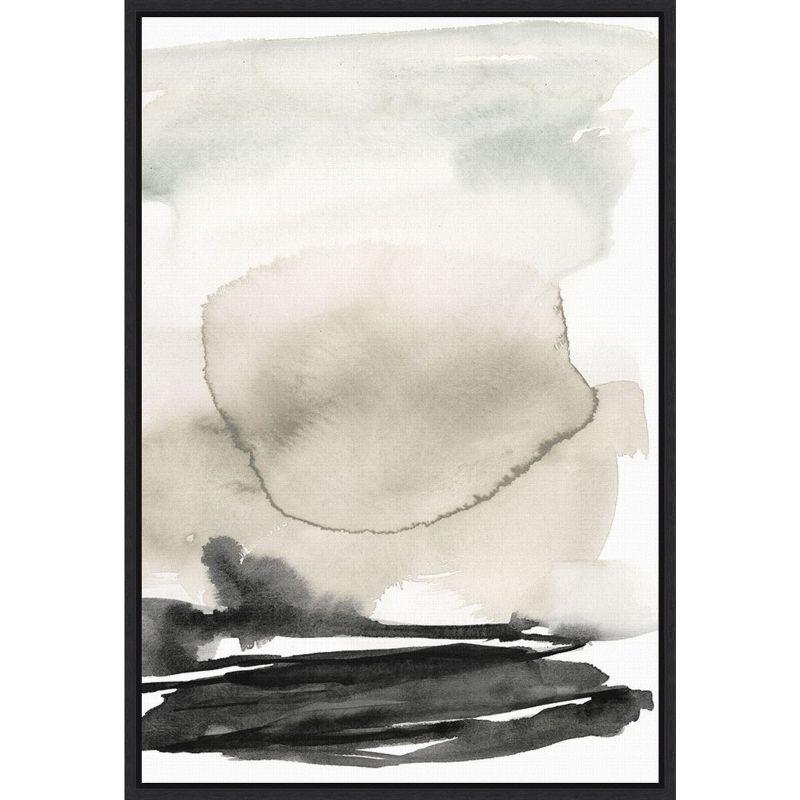 Amanti Art Ebony Horizon Triptych II by Jennifer Goldberger Canvas Wall Art Print Framed 16 x 23-in.
