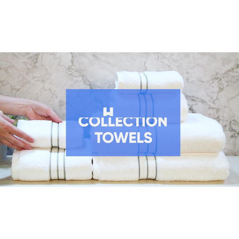 Premium Cotton Solid Plush Heavyweight Hotel Luxury Towel Set by Blue Nile Mills