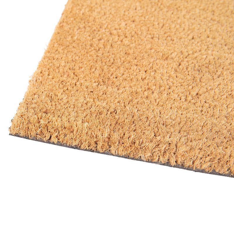 Flash Furniture Harbold 18" x 30" Indoor/Outdoor Solid Natural Coir Doormat with Non-Slip Backing in Natural