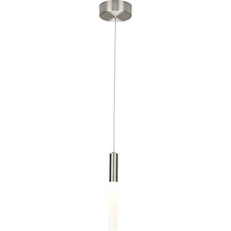 Progress Lighting Kylo 1-Light LED Modern Hanging Pendant Light, Aluminum, Matte Black, Frosted Acrylic Shade