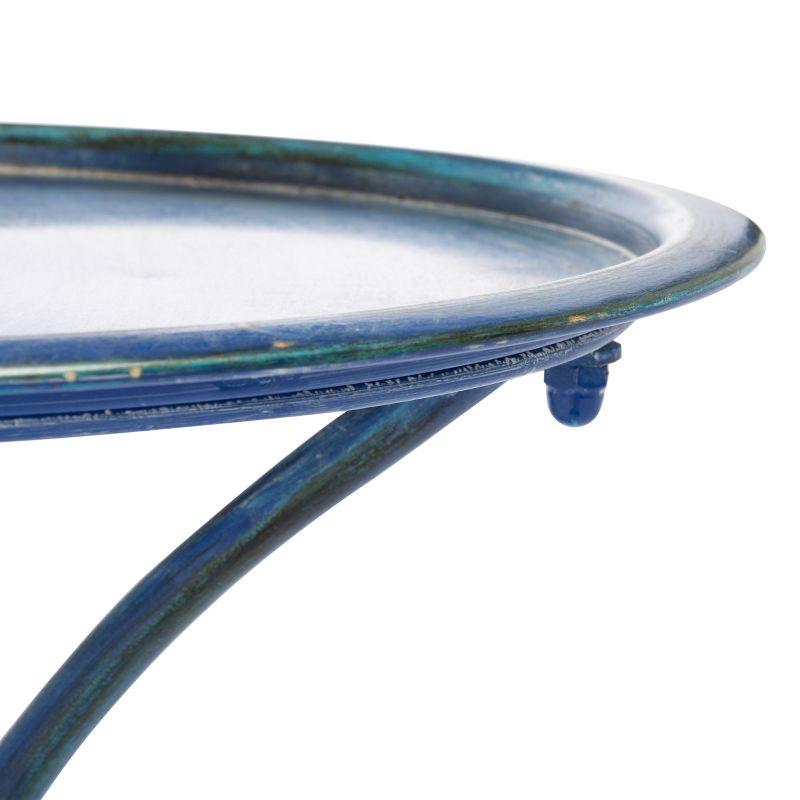 Kensi Outdoor Bird Bath - Antique Blue - Safavieh