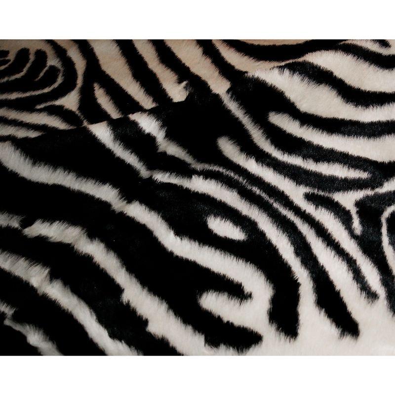Luxe Classic Faux Hide Rug | Denton zebra black on white | 5.25'x7.5'