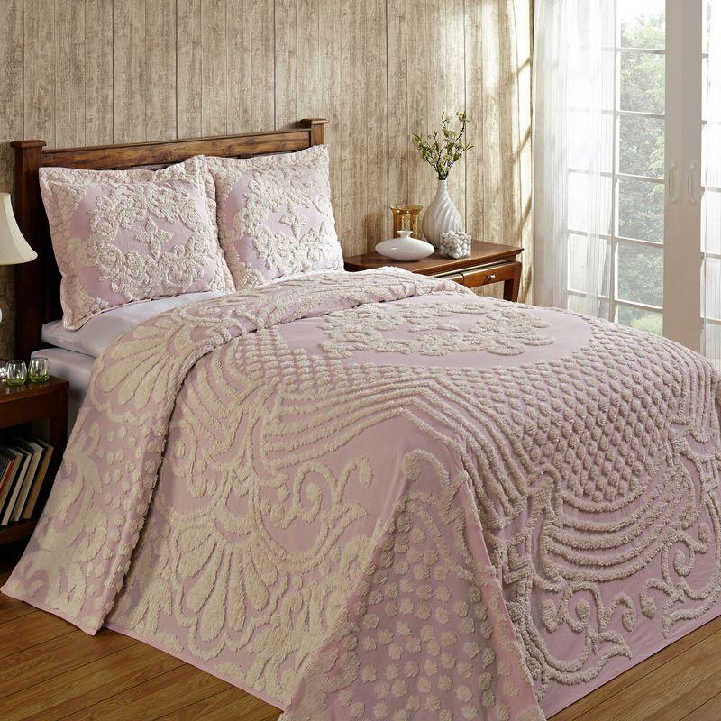 Better Trends Florence Standard 100% Cotton Floral Pattern Coverlet/Bedspread