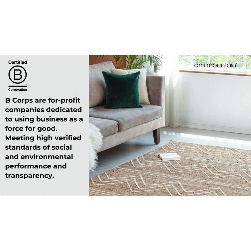 Arsenal Pouf Beige/Grayscale - Anji Mountain: Square, Unupholstered, Fair Trade, No Assembly Required
