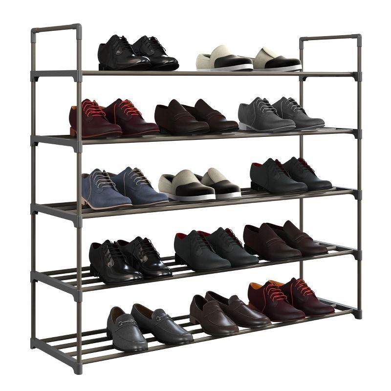 Hastings Home Five-Tier 30-Pair Shoe Storage Rack