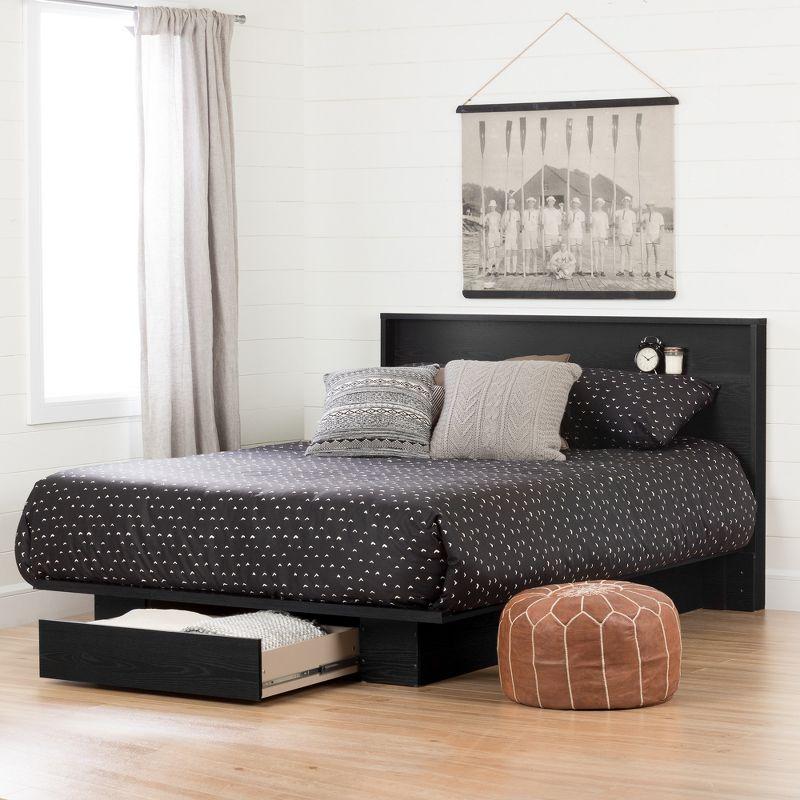 Holland Platform Bed with Drawer - South Shore